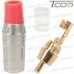 Купить Штекер RCA серебристый металл. корпус, gold, красный по выгодной цене
