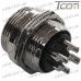 Купить Разъем GX16 4pin, штекер монтажный, диам.-16мм по выгодной цене