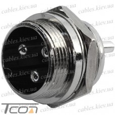 Разъём MIC 333 big (штекер), монтажный, 3pin, диам.-20мм, Tcom