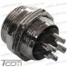 Купить Разъём MIC 334 big (штекер), монтажный, 4pin, диам.-20мм, Tcom по выгодной цене