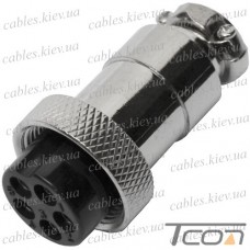 Разъём MIC 325 big (гнездо), под кабель, 5pin, диам.-20мм, Tcom