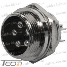 Разъём MIC 335 big (штекер), монтажный, 5pin, диам.-20мм, Tcom