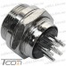 Купить Разъём MIC 336 big (штекер), монтажный, 6pin, диам.-20мм, Tcom по выгодной цене