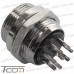 Купить Разъём MIC 338 big (штекер), монтажный, 8pin, диам.-20мм, Tcom по выгодной цене