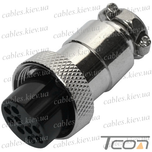 T.M.y　20ミリ　115センチ Купить разъём MIC 329 big Tcom, гнездо, под кабель, 9pin, диам