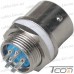Разъём XS12 быстросъёмный 5pin (штекер кабельный+гнездо монтажное) рис 6