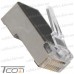 Фото, характеристики, описание Штекер 8p8c (RJ-45) cat.-5E, экранированный, сквозное отверстие
