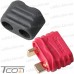Гнездо питания Amass T-Plug(F), 500В, 25А/50А, 2-х контактное, AWG12, красное рис 6