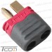 Штекер питания Amass T-Plug(M), 500В, 25А/50А, 2-х контактный, AWG12, красный рис 4