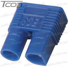 Штекер питания Amass EC3(M), 500В, 25А/50А, 2-х контактный, 14AWG, синий