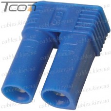 Штекер питания Amass EC5(M), 500В, 40А/90А, 2-х контактный, 10AWG, синий