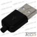 Фото, характеристики, описание Штекер USB тип A под шнур, бакелит, чёрный, Tcom