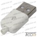 Фото, характеристики, описание Штекер USB тип A под шнур, бакелит, белый, Tcom