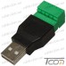 Купить Штекер USB тип A, c клеммной колодкой (под винт) по выгодной цене