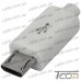 Купить Штекер micro USB 5pin, под шнур, бакелит, белый, Tcom по выгодной цене