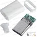 Купить Штекер USB type C, под шнур, пластик, белый, Tcom по выгодной цене