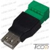 Купить Гнездо USB тип A, c клеммной колодкой (под винт) по выгодной цене