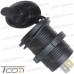 Гнездо USB двойное 5V 2,1A с кнопкой, Daier, синяя подсветка, врезное рис 4