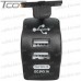 Фото, характеристики, описание Гнездо USB двойное прямоугольное 5V 3,1А с красной подсветкой, врезное