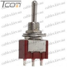 Тумблер MTS-123 (ON)-OFF-(ON) 3-х контактный, 3A, 250VAC, Tcom