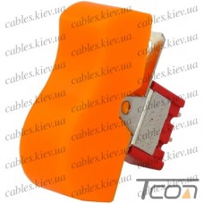 Тумблер с клавишей RLS-102-D1 (ON-ON) 3-х контактный, 3A, 250VAC, жёлтый, Tcom