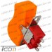 Купить Тумблер с клавишей RLS-103-D1 (ON-OFF-ON) 3-х контактный, 3A, 250VAC, жёлтый, Tcom по выгодной цене
