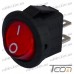Фото, характеристики, описание Переключатель mini круглый SMRS-101-2 ON-OFF 2-х контактный, 3A, 220V, красный, Tcom