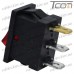 Купить Переключатель с подсветкой KCD-1, ON-OFF 3-х контактный, 6A, 220V, красный, Tcom по выгодной цене