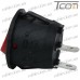 Купить Переключатель круглый KCD-2, ON-OFF 2-х контактный, 6A, 220V, красный, Tcom по выгодной цене
