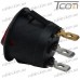 Купить Переключатель круглый c подсветкой, KCD-2, ON-OFF 3-х контактный, 6A, 220V, красный, Tcom по выгодной цене