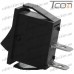 Купить Переключатель узкий KCD3-006 ON-OFF 2-х контактный, 16A, 220V, чёрный, Tcom по выгодной цене