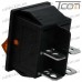 Купить Переключатель широкий с подсветкой KCD-4, ON-OFF 4-х контактный, 15A, 220V, жёлтый, Tcom по выгодной цене