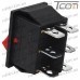 Купить Переключатель широкий KCD-4, ON-OFF-ON 6-и контактный, 15A, 220V, красный, Tcom по выгодной цене