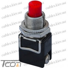 Кнопка PBS-13B без фиксации OFF-(ON) 2-х контактный, 4А, 250V, красная, Tcom