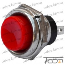 Кнопка большая PBS-26C без фиксации ON-(OFF) 2-х контактная, 2А, 250V, красная, Tcom