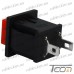 Купить Кнопка квадратная PBS-15B без фиксации OFF-(ON) 2-х контактная, 1А, 250V, красная, Tcom по выгодной цене