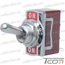Тумблер большой Daier KN3C-103P, с фиксацией, 3pin, ON-OFF-ON, 15A, 250V, клемма