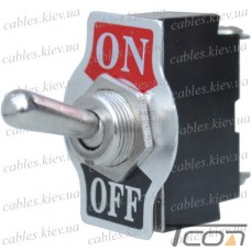 Тумблер большой Daier KN3B-101A, с фиксацией, 2pin, ON-OFF, 10A 250V, винтовой зажим