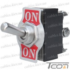 Тумблер большой Daier KN3B-202A, с фиксацией, 6pin, ON-ON, 10A 250V, винтовой зажим