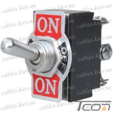 Тумблер большой Daier KN3B-203, с фиксацией, 6pin, ON-OFF-ON, 6A 250V, винтовой зажим