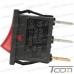 Купить Переключатель Daier KCD1-2-101N RD, с подстеткой, ON-OFF, 3pin, 10A 125V/6A 250V, красный по выгодной цене