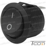 Переключатель Daier KCD1-5-102, ON-ON, 3pin, 6A 250V, чёрный