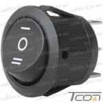 Переключатель Daier KCD1-5-103, ON-OFF-ON, 3pin, 6A 250V, чёрный
