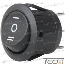 Переключатель Daier KCD1-5-103, ON-OFF-ON, 3pin, 6A 250V, чёрный