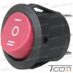 Переключатель Daier KCD1-5-103, ON-OFF-ON, 3pin, 6A 250V, красный