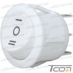 Переключатель Daier KCD1-5-103, ON-OFF-ON, 3pin, 6A 250V, белый