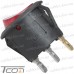 Купить Переключатель Daier KCD1-5-101N с подсветкой, ON-OFF, 3pin, 6A 250V, красный по выгодной цене