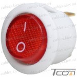 Переключатель Daier KCD1-5-101N RD, ON-OFF, 3pin, 6A 250VAC, белый корпус