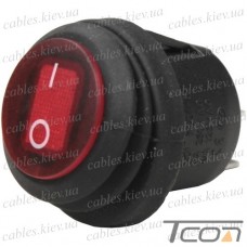 Переключатель Daier KCD1-5-101W RD, ON-OFF, 2pin, 6A 250VAC