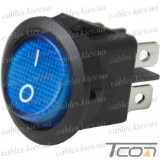 Переключатель Daier KCD1-8-201N, с подсветкой, ON-OFF, 4pin, 6A 250V, синий